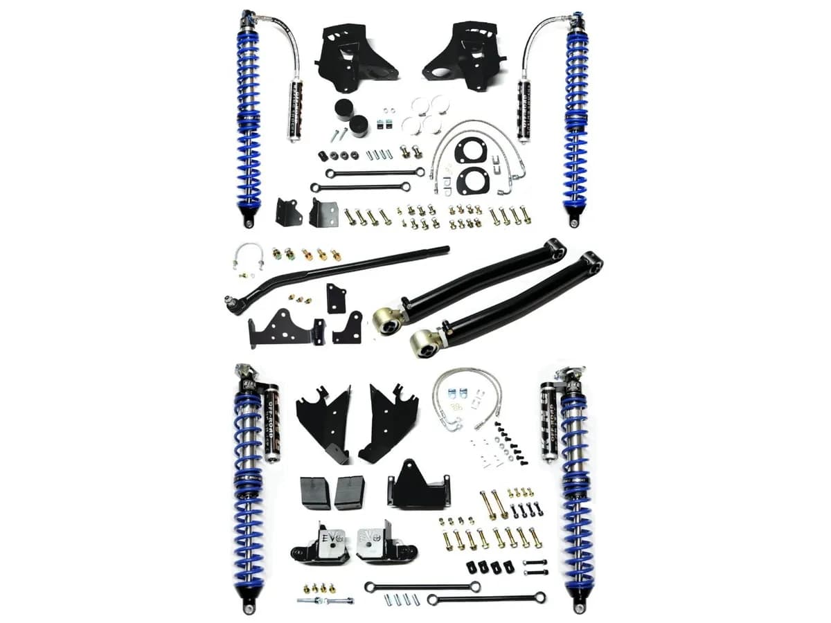 JK Jku EVO 3-5 Inch Lift King Coilover Conversion Enforcer Pro ( Black ) Jeep Wrangler 2 Door & 4 Door 2007-2018