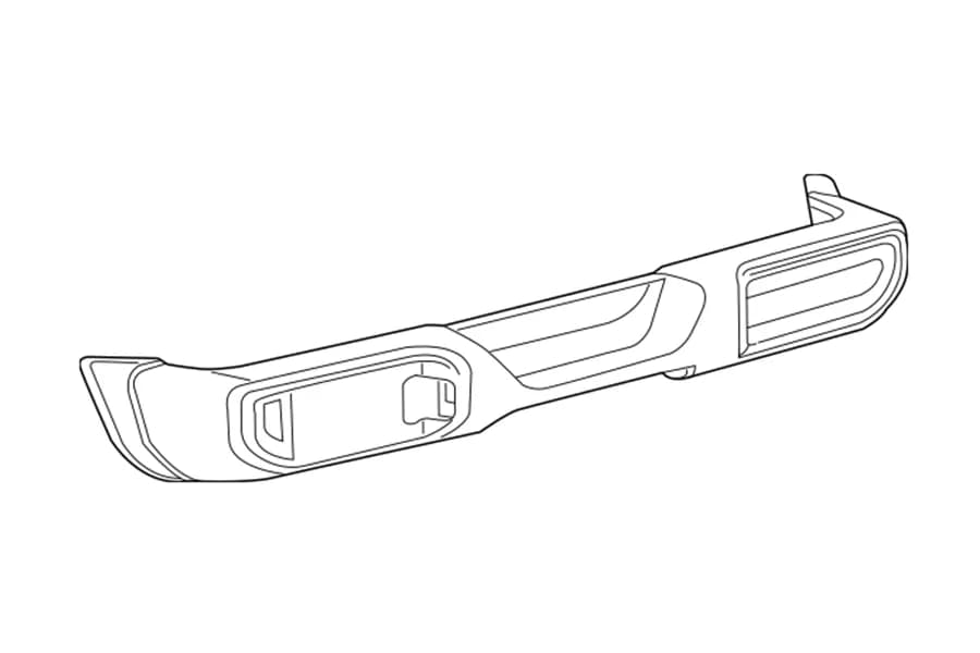 6ce35rxfac - Mopar JL Plastic Rear Bumper