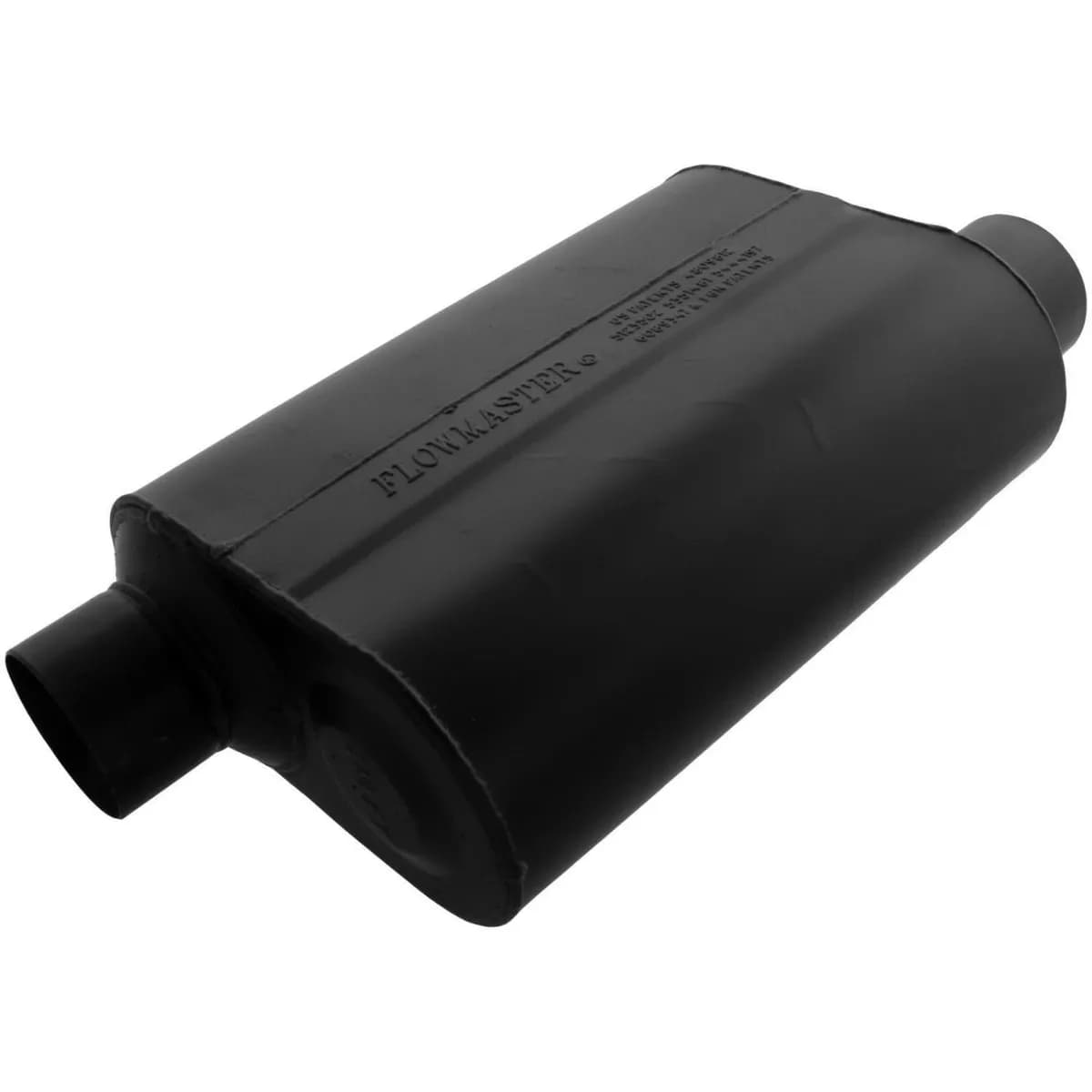 Super 40 Series Muffler 3.00in IN (O) / OUT (O) Opposite Side Offsets: ea 16 Gauge Aluminized Steel