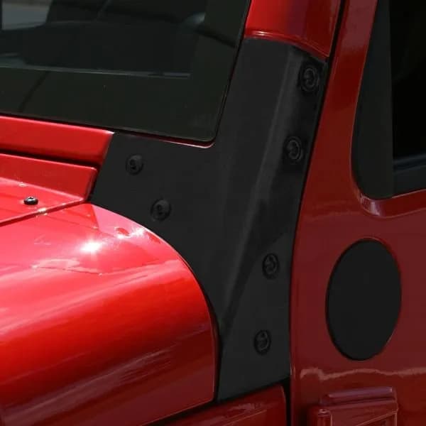 Windshield Hinge Bracketsblack Powder Coatjeep Wrangler(Jk)0716pair