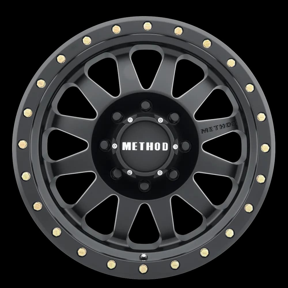 Aluminum Wheels 17x8.5 Double Standard MR304 Bolt Pattern 8 On 170 Offset 0 Lip Size 3.07 Matte Black MB Method