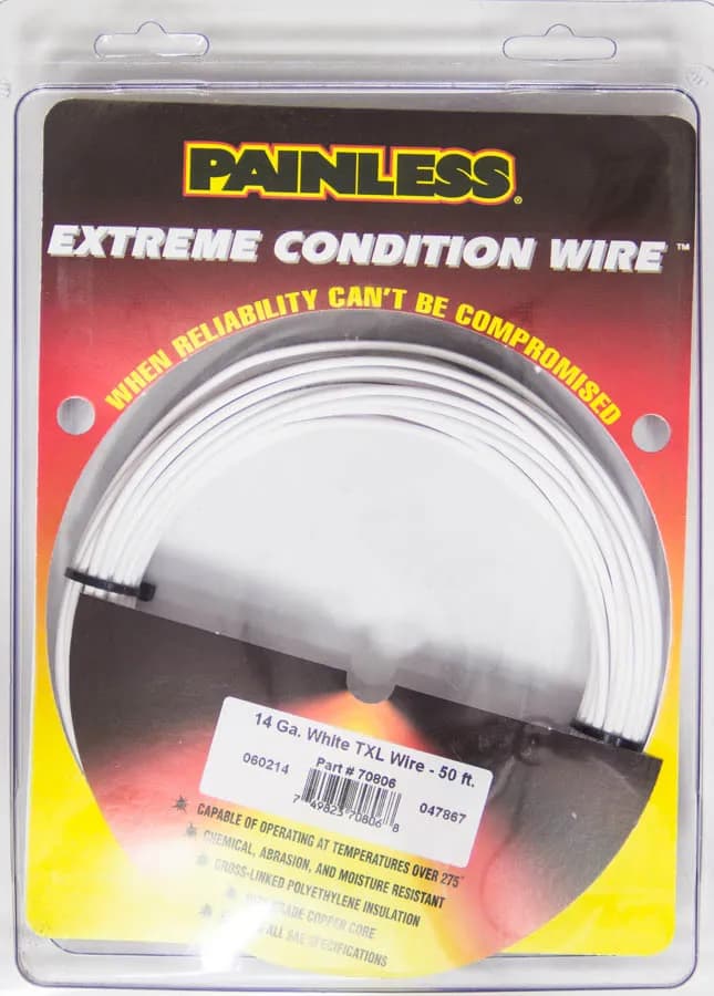 14 Gauge TXL Wire; 50 ft.; White;