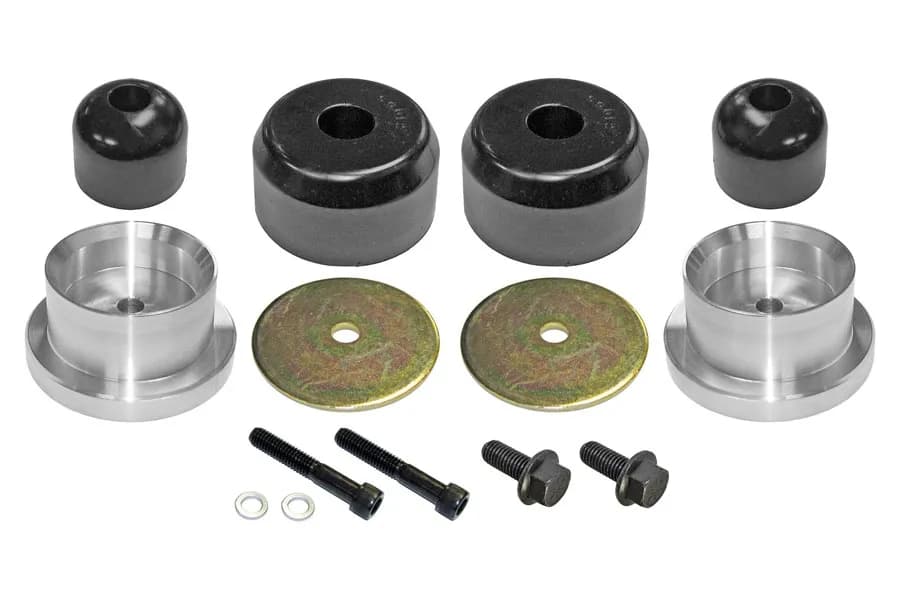 Bump Stop Kit 97-06 Wrangler TJ/LJ Rear Includes Polyurethane Bump Stops Aluminum Spacers Hardware RockJock 4x4