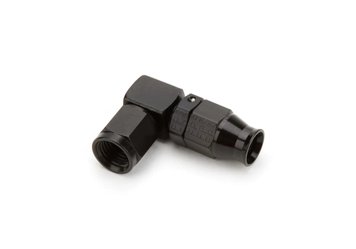 #4 Real Street 90 Deg. Forged Hose End Black For Ptfe Hose