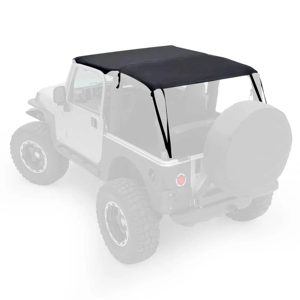 9706 Wrangler TJ Extended Top; Covers Front/Rear Seats; Black Diamond