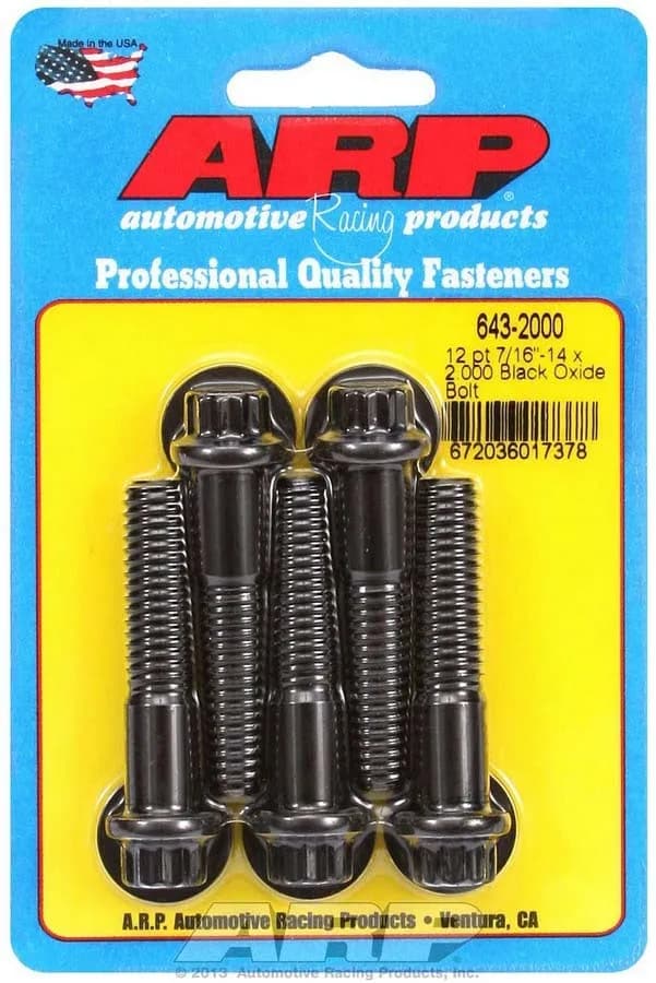 7/1614 x 2.000 12pt Black Oxide Bolts