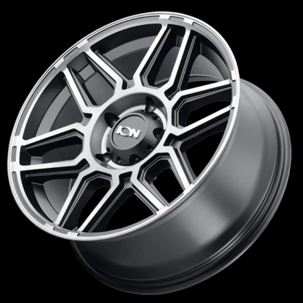 Cast Aluminum Wheels 146 MB 20x10 Machined Dark Tint Matte Black 5 On 127 Bolt Pattern -19 Offset ION Wheels