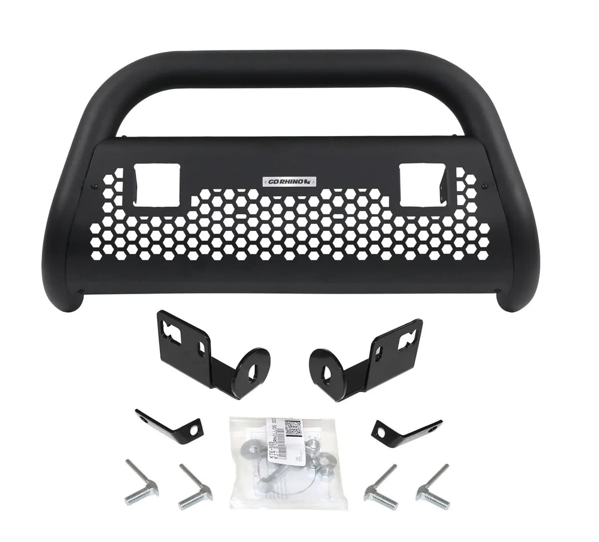 Go Rhino 55532T - RC2 LR Bull Bar with Mounting Brackets & Two 3 Light Openings - Textured Black