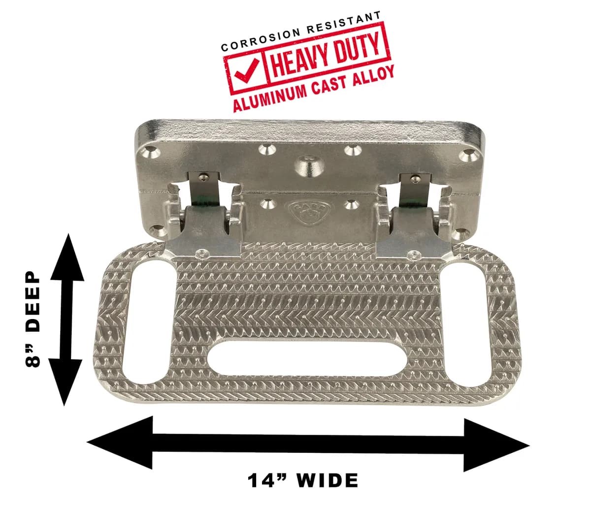 HD Mega Hitch Step 2 And 2 1/2 in Receiverswith LED Light Polished Sold Individ
