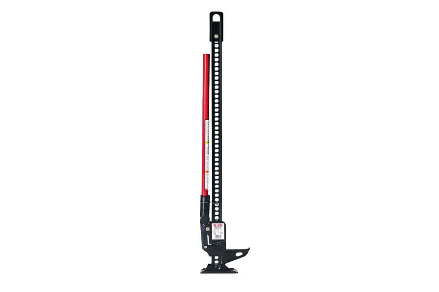 48 Cast Steel Model 7000 lb. Capacity 4660 Rated Capacity. Black Jack with a Red Handle.