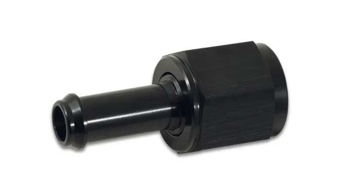 Straight AN to Hose Barb Adapter Fitting; -20AN; 1.5 in. Barb Size; 6061 Aluminum; Black Anodized; Female;