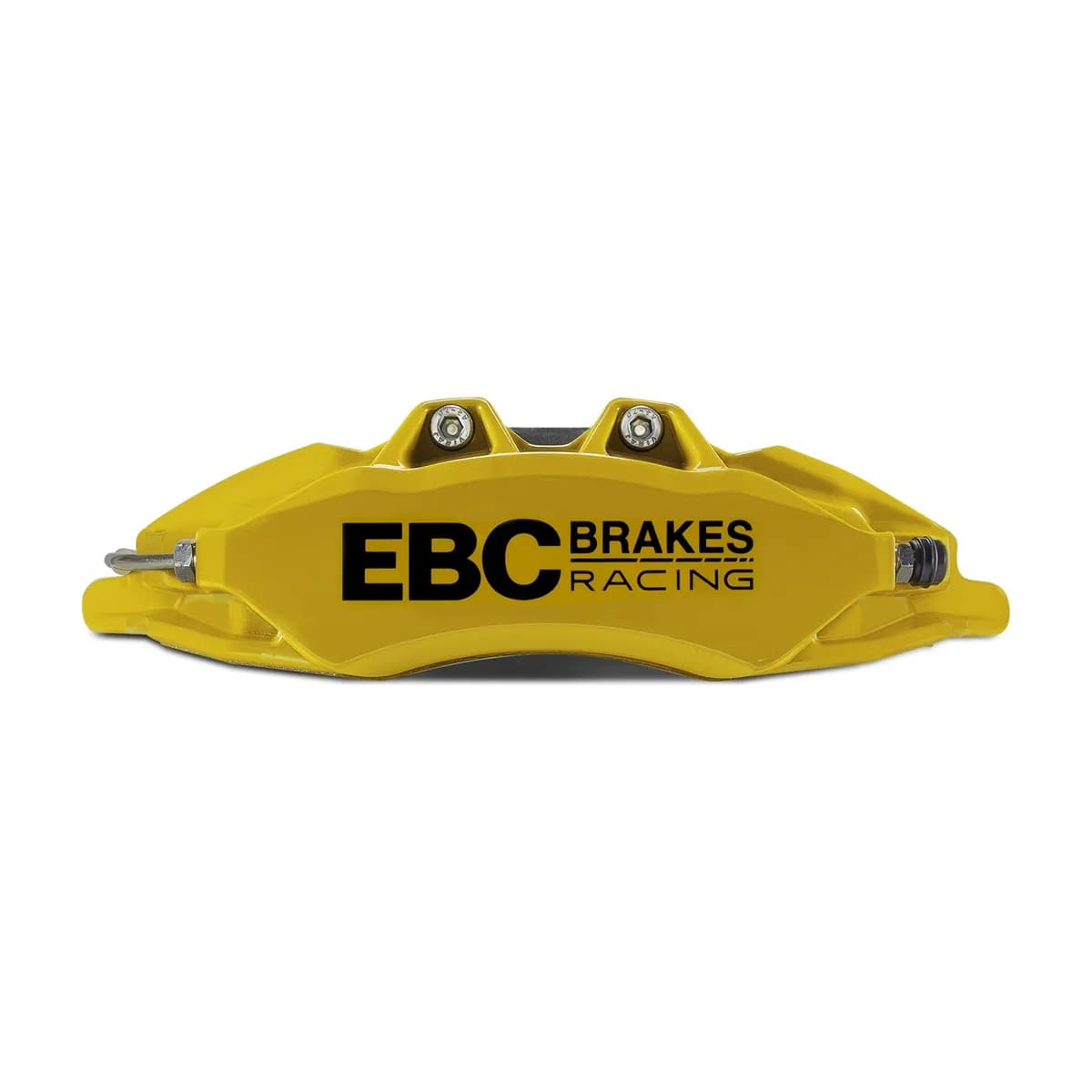 Apollo-6 Brake Caliper; Yellow Caliper; Front Left Trailing Axle Position; 380/330mm Disc Dia.; 32mm Disc Thickness; Aluminum 2-Piece Bolted Body; DP006 EBC Pad Shape;