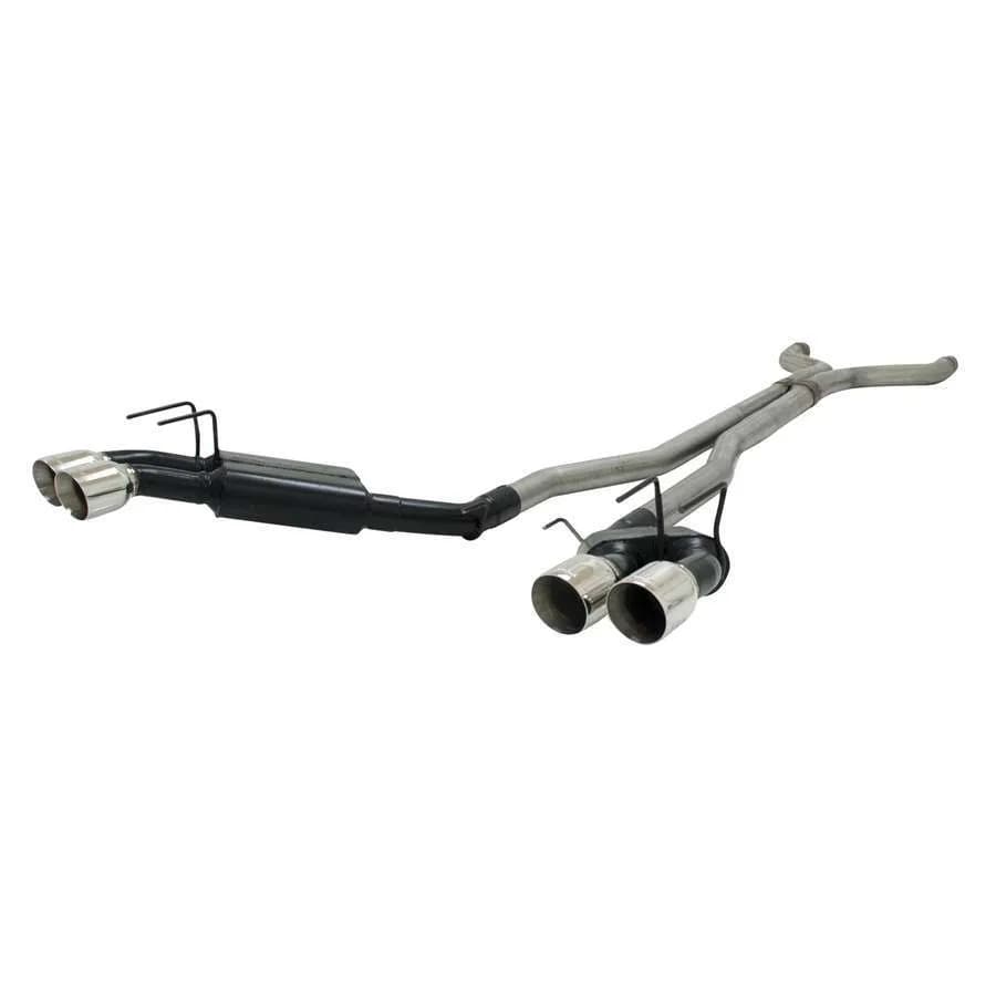 2013 Chevrolet Camaro SS 6.2L V8 W/Dual Mode Option 3.00" Mandrel Bent Tubing Outlaw Series Mufflers Scavenger X-Pipe Quad 4.00" Logo Embossed Tips American Thunder DOR 409S Stainless Steel Hard Top Only - Not Convertible.