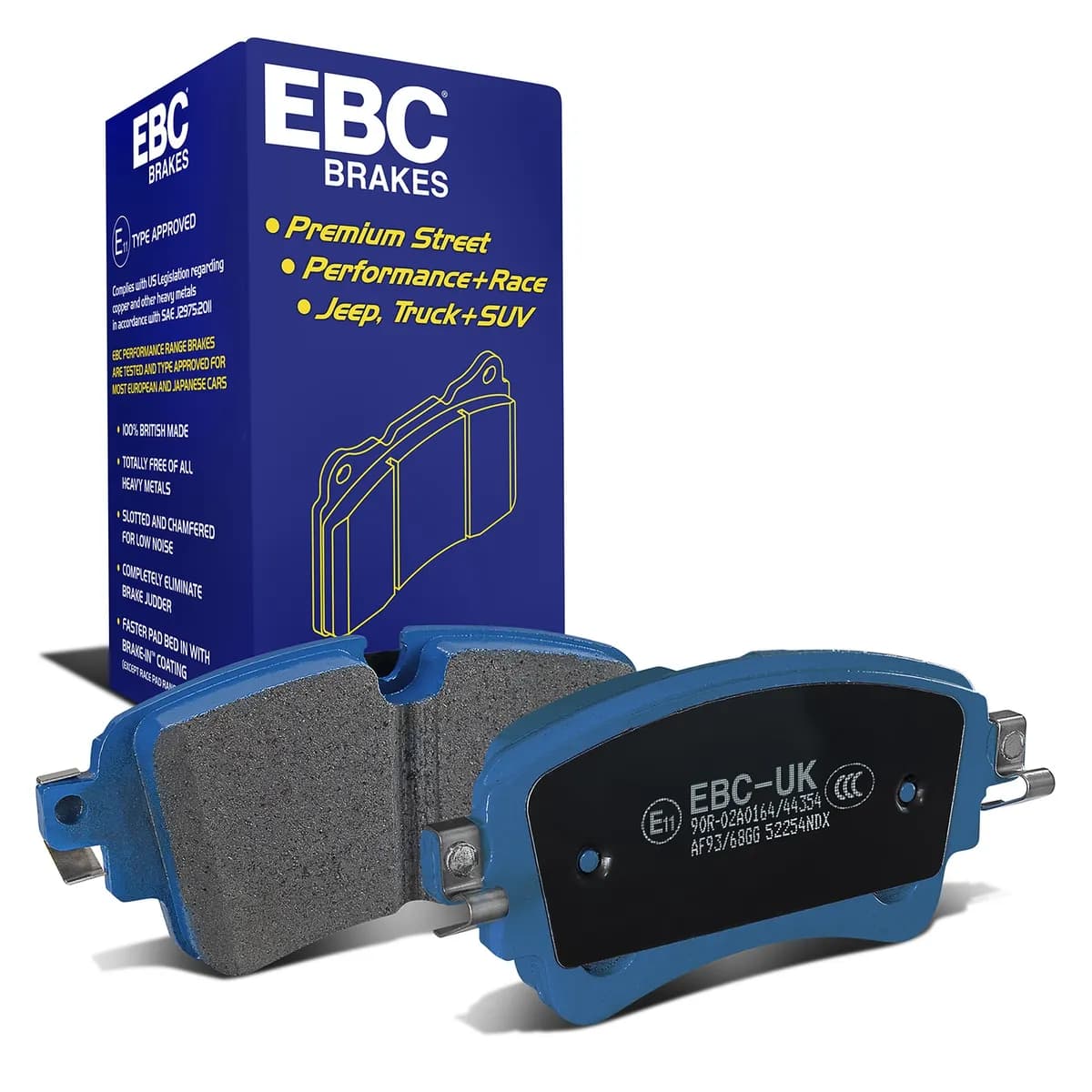 Bluestuff NDX Full Race Brake Pads; FMSI Pad No. D1898; Vented; 5 Bolt Holes; 330mm Dia.; 36.1mm Height; 22mm Thick; 68mm Center Hole Dia.;