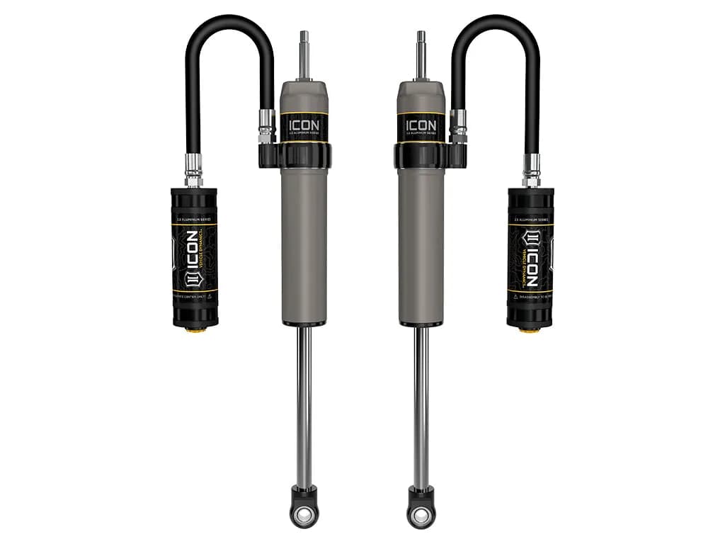 ICON 2023-2026 Ford F-250/F-350 Super Duty 4WD, 4.5” Lift, Front, V.S. 2.5 Aluminum Series Shocks, Remote Reservoir, Pair