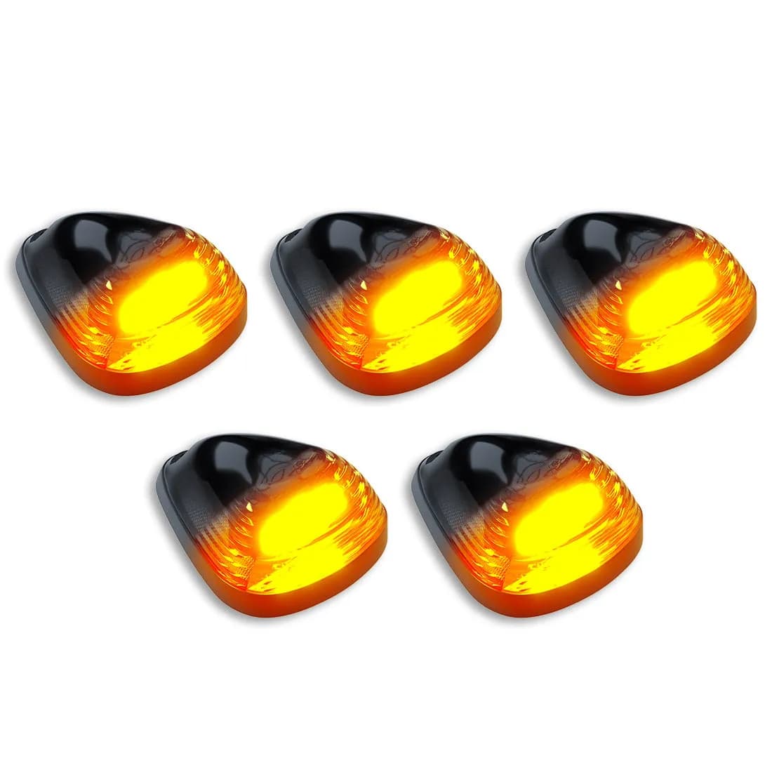 Ford 99-16 Superduty 5-Piece Set Smoked Lens with White and Amber Strobe LEDs and White or Amber Running Light LEDs -