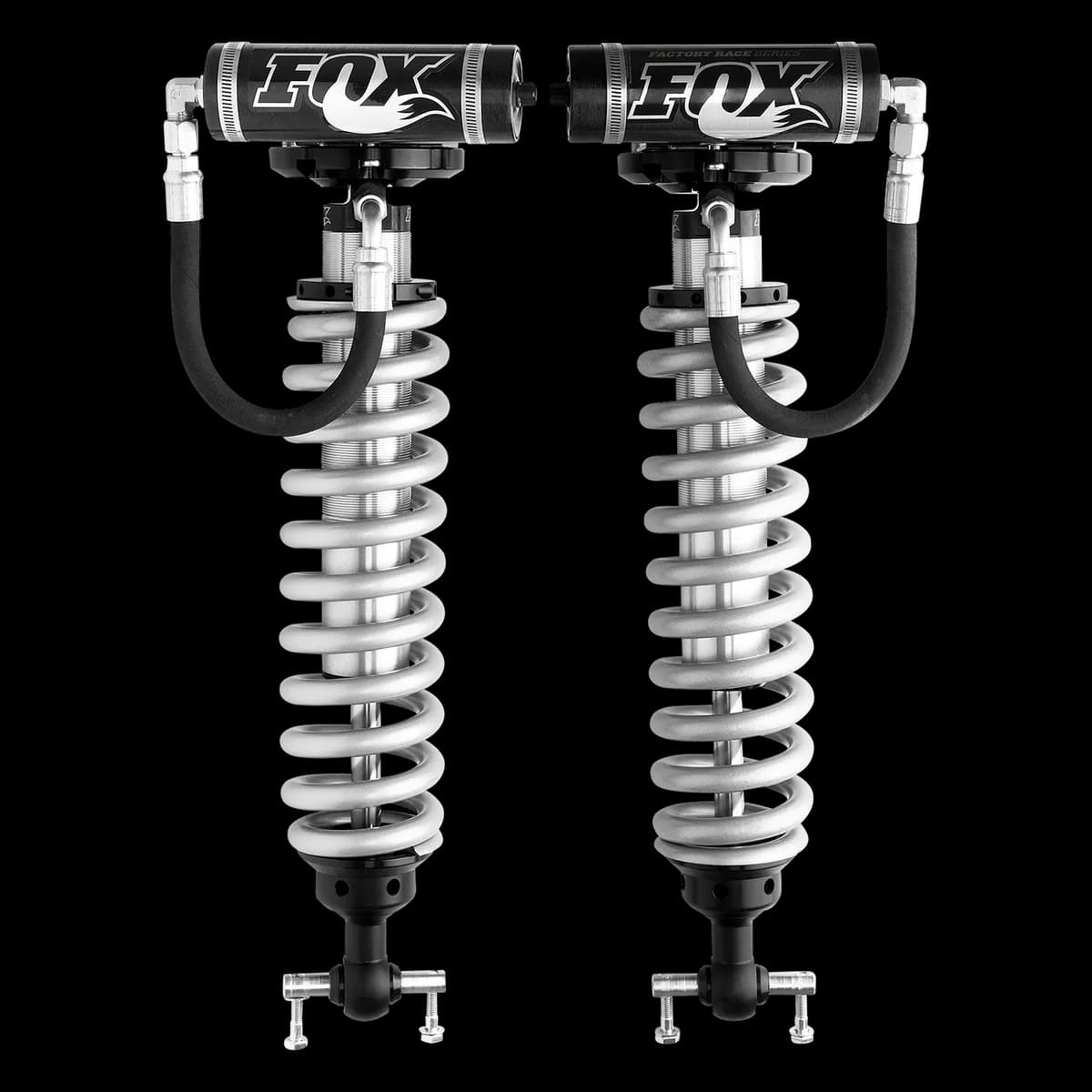 07-Up Silverado/Sierra 1500 Front Coilover Factory Race 2.5 Remote Reservoir 4.4 Inch 0-2 Inch Lift Fox Offroad Shocks