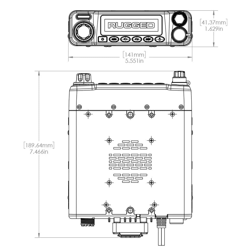 Radio Kit Plus - Rambler G4 High Power GMRS Mobile Radio Kit with External Speaker