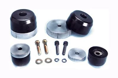 Bump Stop Kit 97-06 Wrangler TJ/LJ/XJ/MJ Front Includes Polyurethane Bump Stops Aluminum Spacers Hardware RockJock 4x4