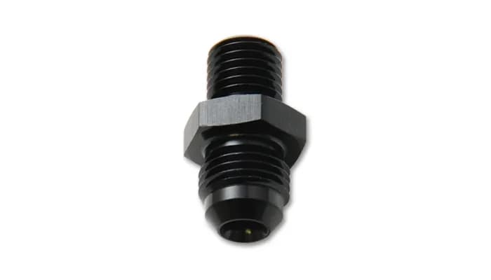 Straight AN to Metric Adapter Fitting; -10AN; M14x1.5 Metric Size; 6061 Aluminum; Black Anodized;