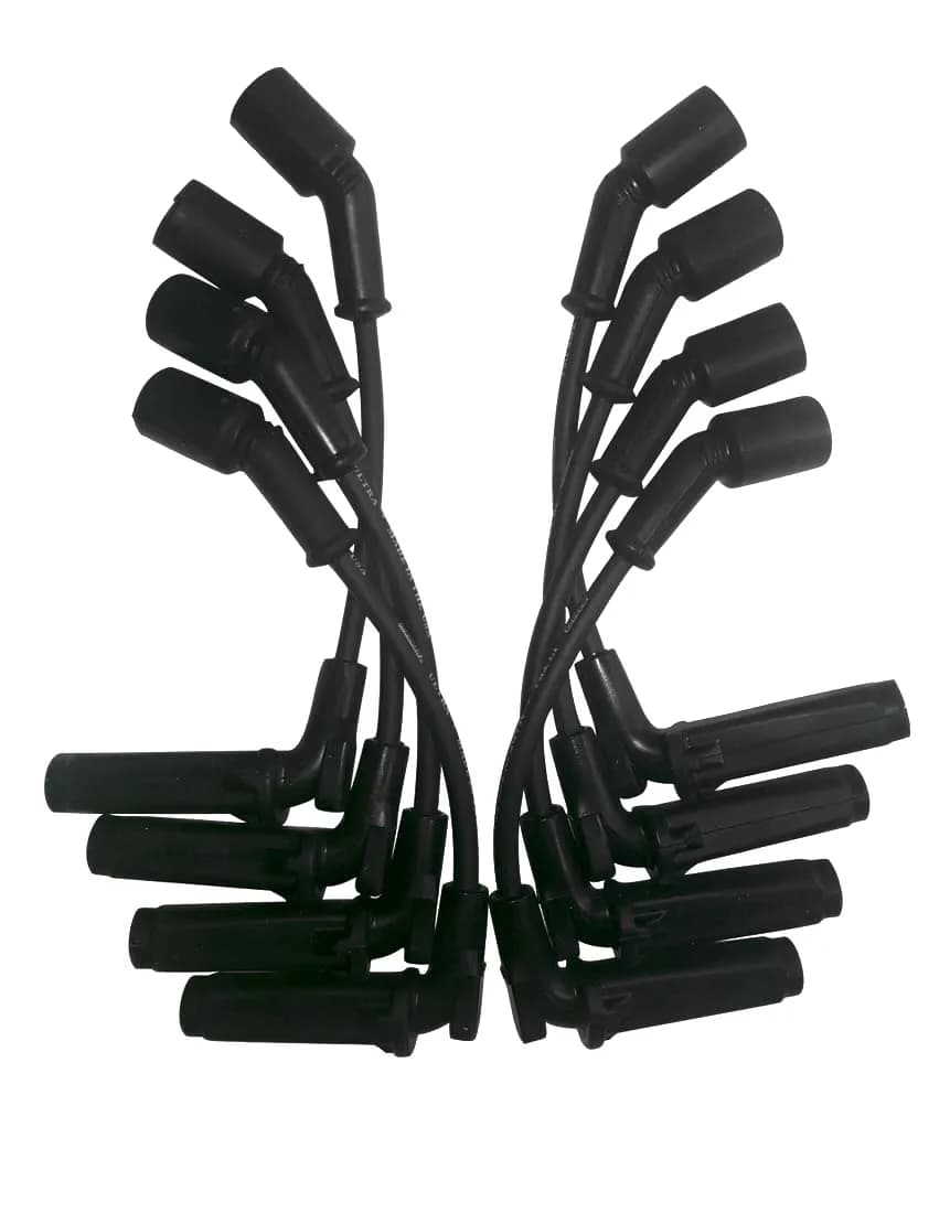 Wire Set Ultra gm ls 9.75 Inch Wire Unsleeved Coil on Plug 90 Deg Boots Black w