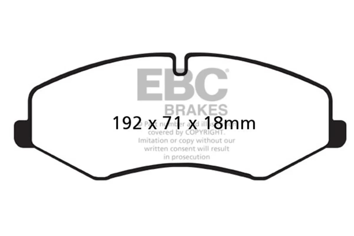Truck/SUV Extra Duty Brake Pads; FMSI Pad No. D1425; Vented; 360mm Dia.; 82mm Height; 30mm Thick; 79mm Center Hole Dia.; Pad Dimensions: 192 x 71 x 18mm;