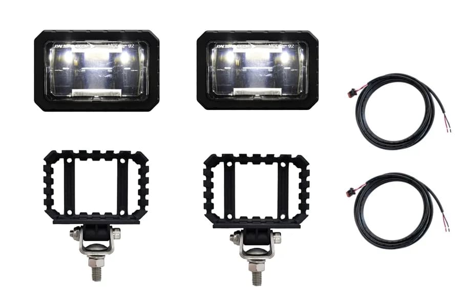 J.W Speaker 12V LED High Beam Front Position - 2 Light Kit with Mount Wire Harness 0530993