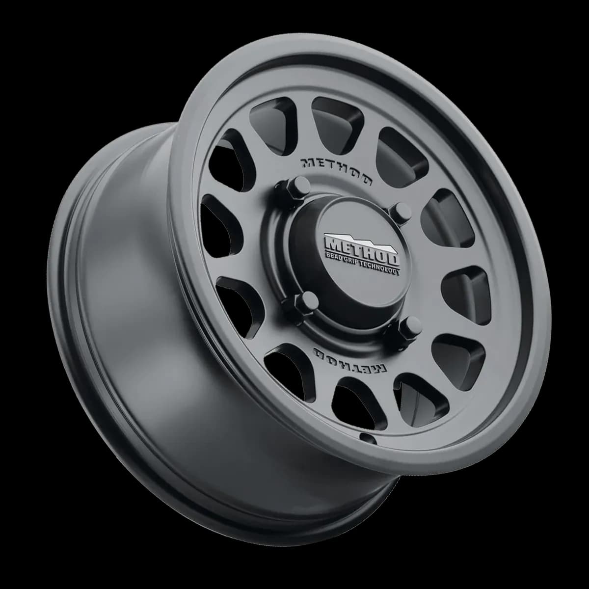 Aluminum Wheels 15x10 MR414 Bead Grip UTV Bolt Pattern 4 On 136 Offset 25 Lip Size 2.72 Matte Black MB Method