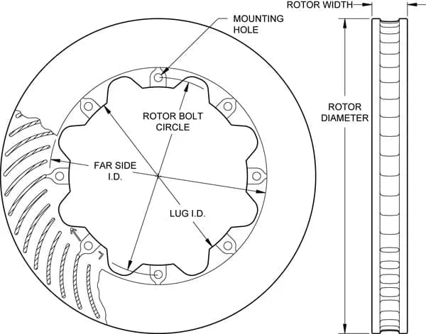 Wilwood Rotor-HD36 SPC-37 -RH 11.75 x .810 - 8 on 7.00in