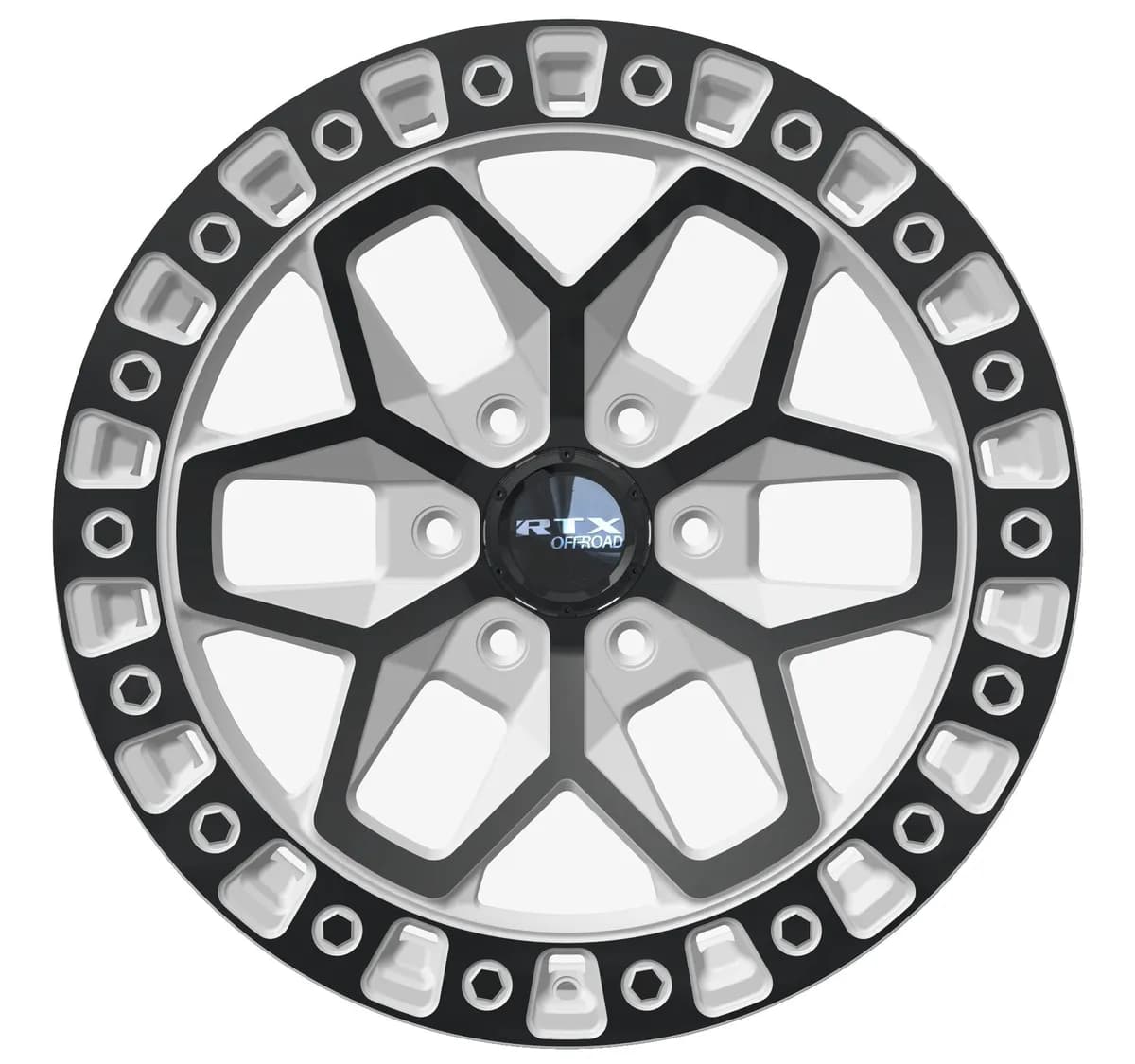 Zion 17x9 5x127 Et15 Cb71.5 Gloss White With Black Spoke