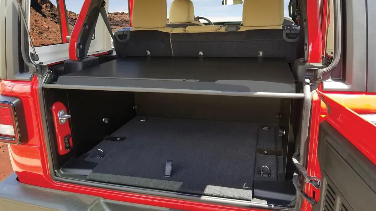 18c Wrangler JL Unlimited Security Deck Enclosure (Not Compatible With Factory Rear Speaker Option)