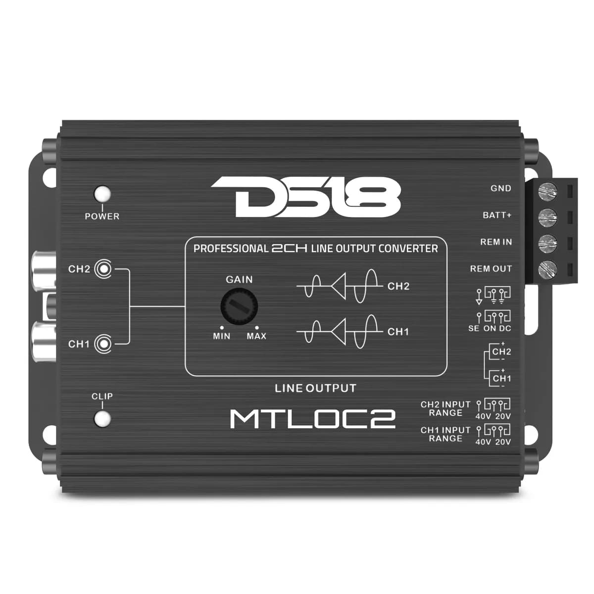 2-Channel | Speaker Emulator | Remote Out | Level Matching Controls | LED Clip Indicator