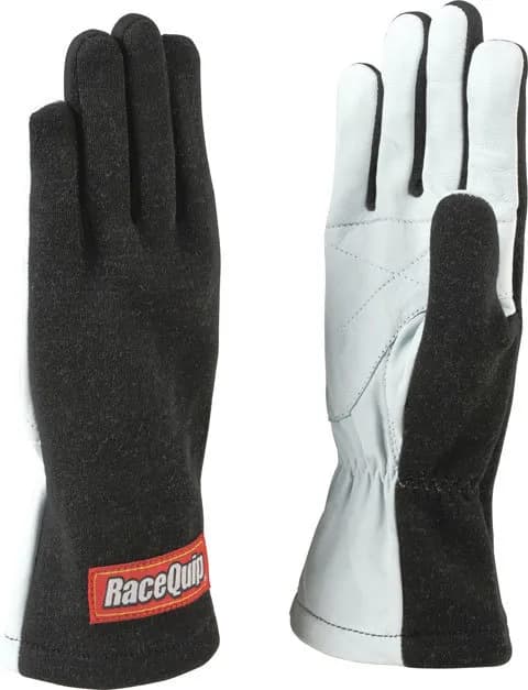 350 Series 1 Layer Nomex Non Sfi Basic Race Gloves; Black Medium