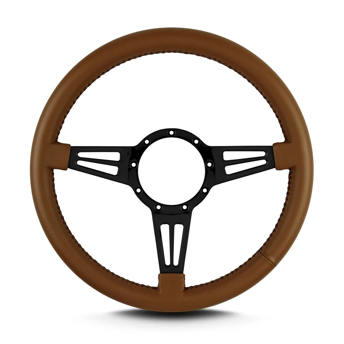 Lecarra Mark 4 Double Slot Steering Wheel; Caramel; Black Spoke; Standard Grip;