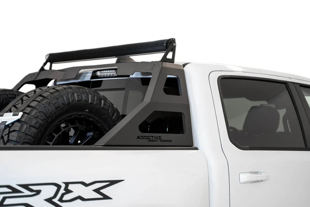 RAM 1500 Trx Stealth Fighter Chase Rack With Universal Slots For up to 50 LED Mount in Hammer Black 2021 RAM 1500 Trx