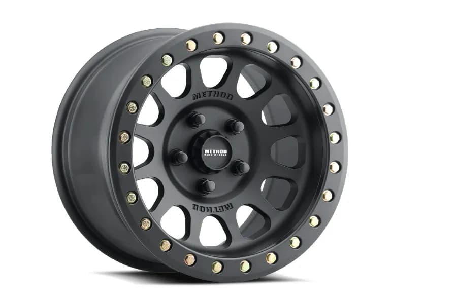 Aluminum Wheels 15x10 MR401 Beadlock UTV Bolt Pattern 5 On 114.3 Offset 25 Lip Size 2.05 Matte Black MB Method