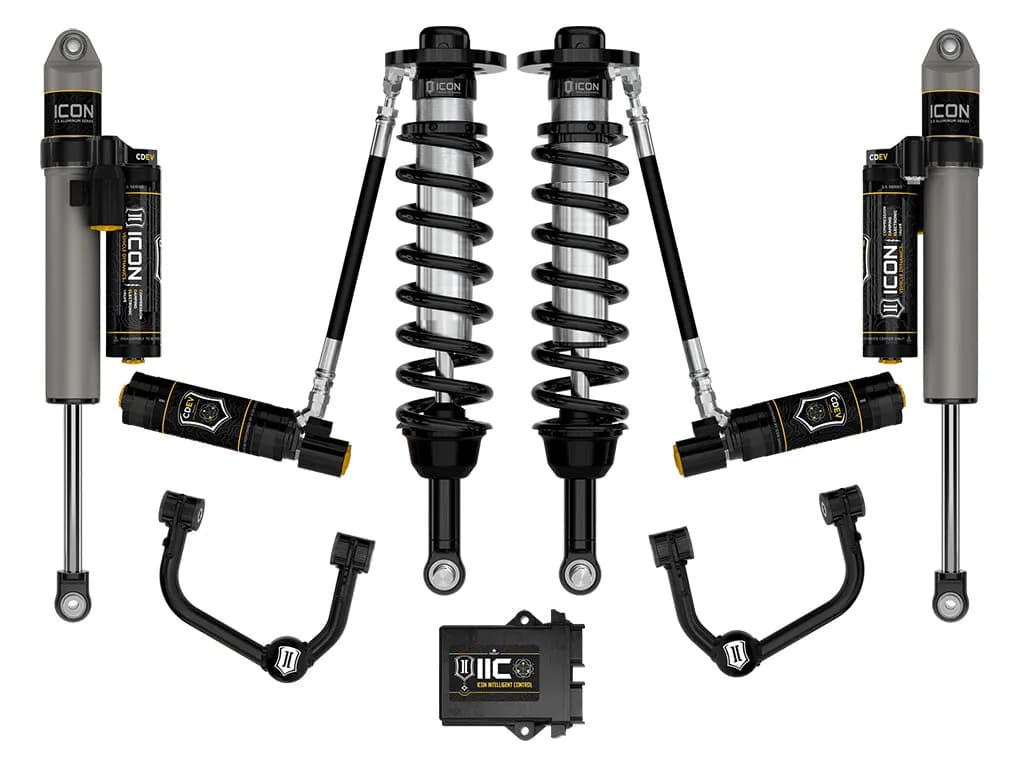 ICON 2021-2025 Ford F-150 4WD, 2.75-3.5" Lift, Stage 5 Suspension System, Tubular