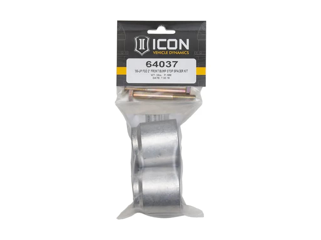 ICON 2005-2026 Ford F-250/F-350 Super Duty 4WD, Front, 2" Bump Stop Spacer Kit