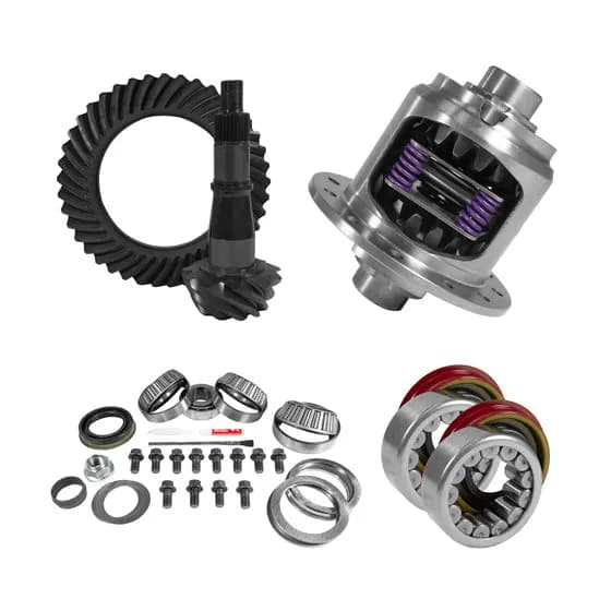 9.5 Inch GM 3.73 Rear Ring & Pinion, Install Kit, 33Spl Posi, Axle Bearing & Seals USA Standard