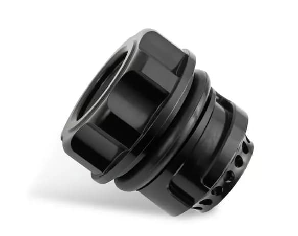 Oil Fill Cap w/ Baffle & -10 ORB Port - Fits Factory Valve Covers - GM LS Series, GM Gen-V LT, and 2011-2017 Ford Coyote Engines (Gen 1 and Gen 2).