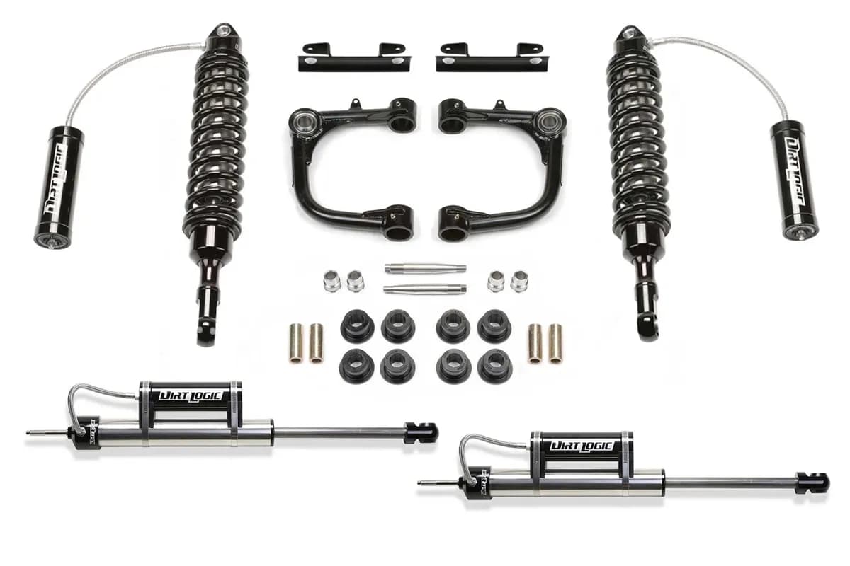 Uniball Control Arm Lift System; 3 in. Lift; Incl. Uniball Upper Control Arms System; Front Dirt Logic SS 2.5 Resi Coilovers; Rear Dirt Logic SS Resi Shocks;