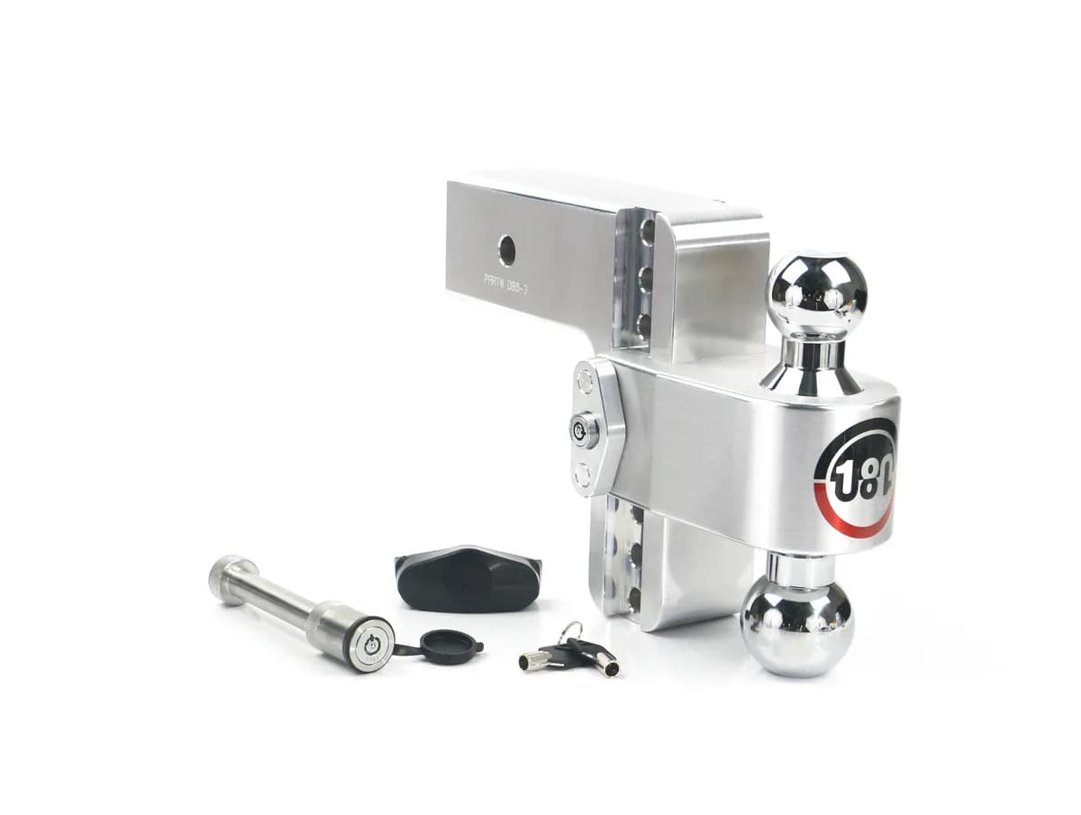 180 Hitch Chrome Plated 6in Drop Hitch With 3in Shank (10k/21k Grwr) With Ws05 Keyed Alike