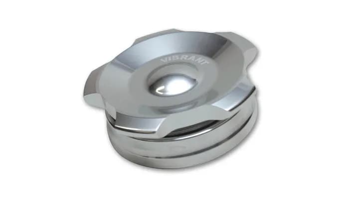 Oil Tank Weld Bung w/Cap; 2.75 in. Weld Bung OD; Polished; 6061 Billet Aluminum;