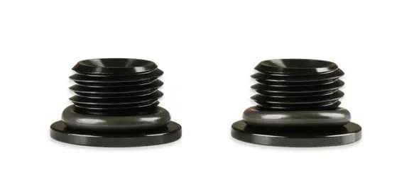 Earl's -4 AN Port Plug w/ O-Ring Seal, Black Anodized Aluminum - 2 pieces