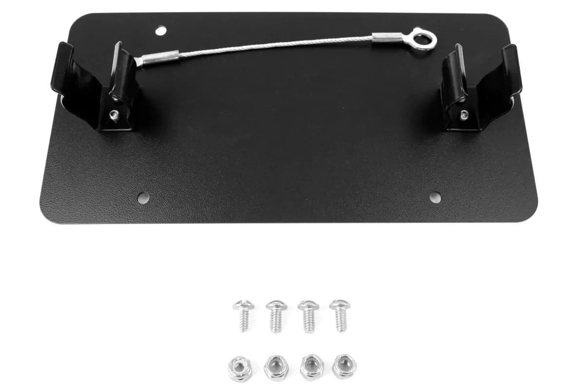 Rock Hard 4x4 Roller Fairlead License Plate Mount w/ Cable Lanyard