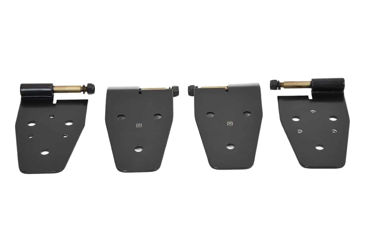 Jeep YJ Door Hinge Set 4 Pieces 87-95 Wrangler TJ Powdercoat Black Kentrol