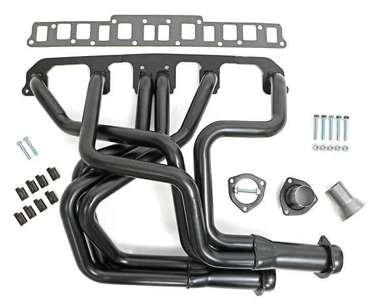 Hedman 72-86 CJ 6 Cyl-Blk Dual Outlet