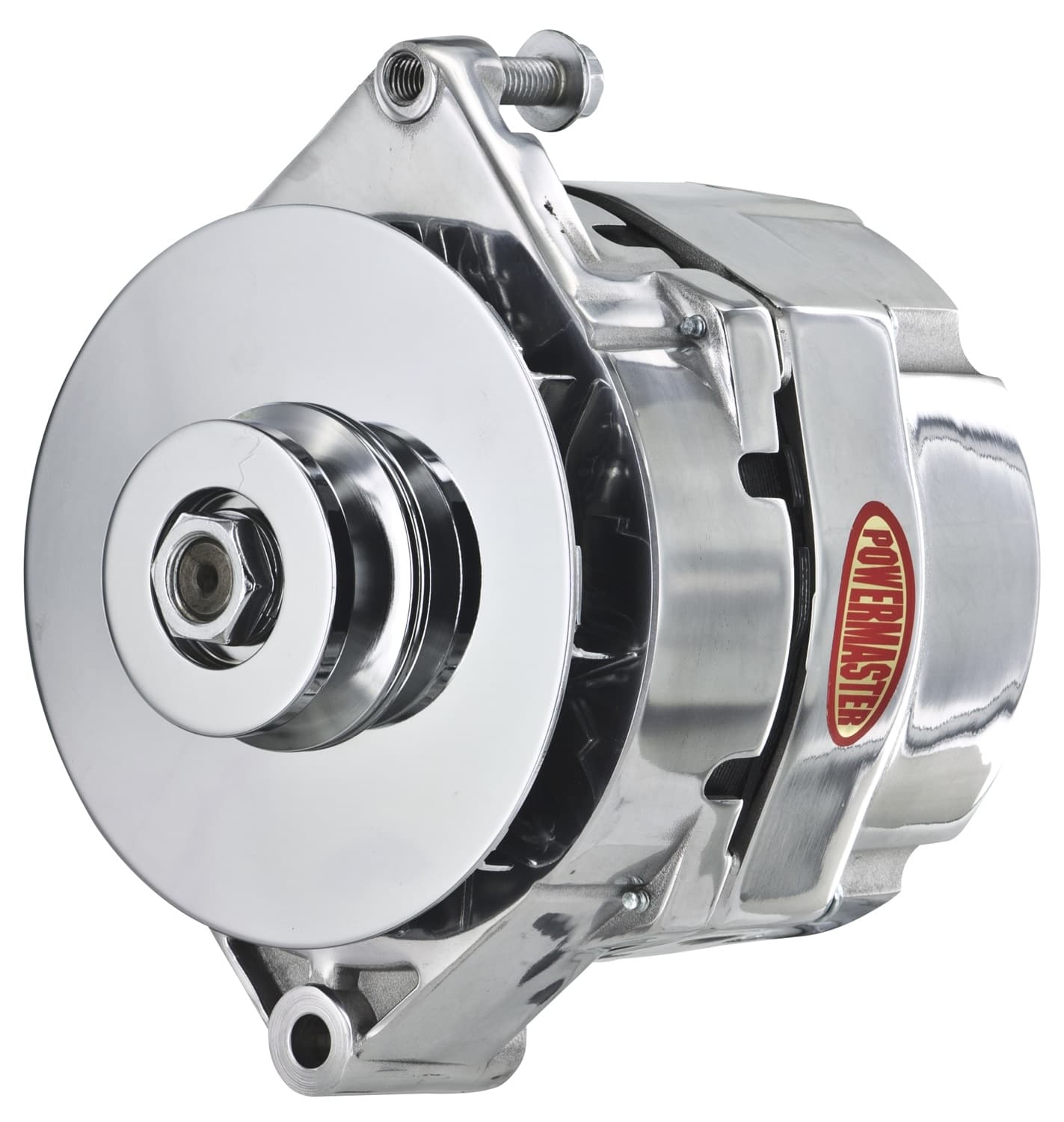 Power Master Alternator; 17Si; 120 Amp; 95 Idle; 1 Groove V Type; Polished;